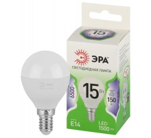 Лампа светодиодная  GREEN LINE LED P45-15W-865-E14 GL E14 15 Вт шар холодный свет  Б0067054  ЭРА