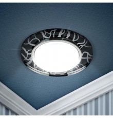 Светильник точечный встраиваемый под лампу DK80 13Вт GX53 белый/черный  Б0019575  ЭРА