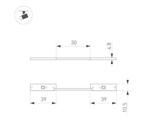 Коннектор гибкий MAG-MICROCOSM-CON-FLEX-POWER (BK) (Arlight, IP20 Пластик)  043240  Arlight