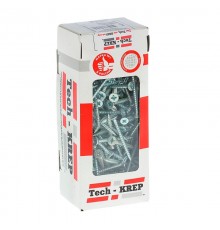 Саморезы универсальные 45х4,5 мм (200 шт) оцинкованные - коробка с окном ( 0,626 кг)  102192  Tech-KREP