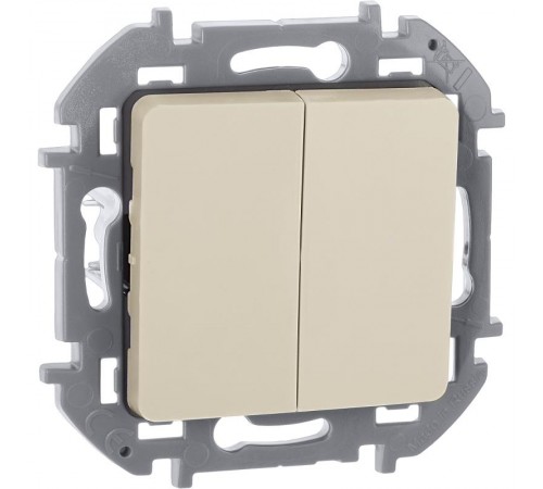 Inspiria Слоновая кость Выключатель 2-клавишный С/У без рамки  673621  Legrand