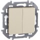 Inspiria Слоновая кость Выключатель 2-клавишный С/У без рамки  673621  Legrand