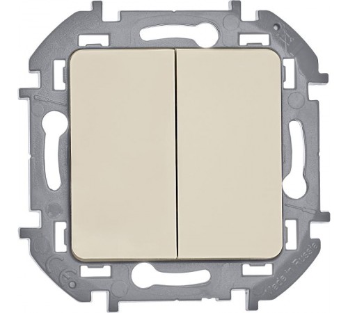 Inspiria Слоновая кость Выключатель 2-клавишный С/У без рамки  673621  Legrand