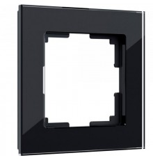 W0011108/ Электроустановочные изделия - Рамка на 1 пост (черный,стекло)