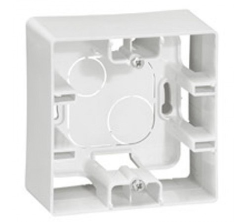 Etika Белый Коробка 1-ая накладной монтаж  672510  Legrand