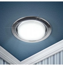 Светильник встраиваемый точечный под лампу GX53 KL35 CН /1 (к) 220V 13W хром  Б0048946  ЭРА