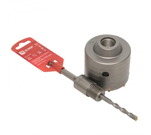 Коронка буровая по бетону с оснасткой TCT-72 М22 SDS-plus EKF Master  tct-72-m22  EKF