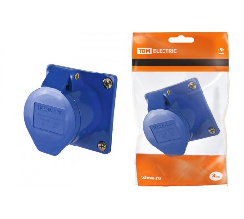 Розетка 423 скрытая 2Р+РЕ 32А 220В IP44   SQ0604-0014  TDM