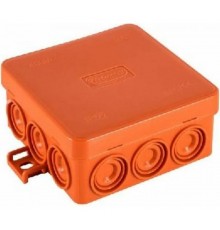 Коробка распределительная огнестойкая  E110,о/п 85х85х38,без галогена, 12 вых., IP55, 4P, (0,15-2,5мм2), цвет оранж JBL085 43155HF  Ecoplast