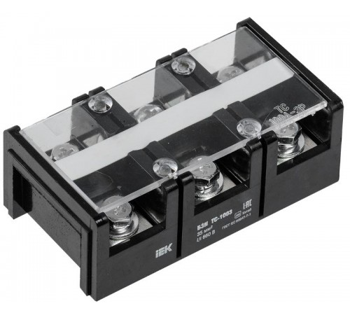 Блок зажимов БЗН ТС-1003 35 мм2 100A 3 пары  YZN42-03-035-K02  IEK