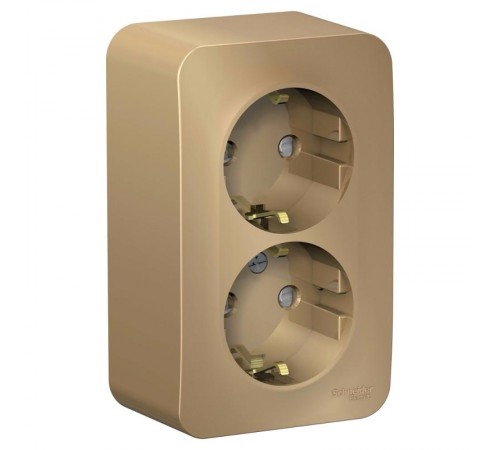 Blanca Титан О/У Розетка 2-ая с заземлением со шторками, 16А, 250В  BLNRA011204  SE