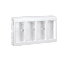 Simon Connect Дополнительный блок настенный на 4 S-модуля Сима Про, поверхностный монтаж, белый  SBC450-9  Simon