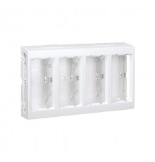 Simon Connect Дополнительный блок настенный на 4 S-модуля Сима Про, поверхностный монтаж, белый  SBC450-9  Simon