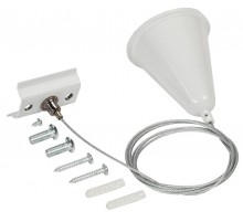 Комплект подвеса для шинопровода с тросом 1,5м белый  LT-SO0D-KPT-D15-K01  IEK