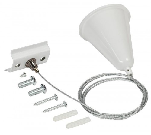 Комплект подвеса для шинопровода с тросом 1,5м белый  LT-SO0D-KPT-D15-K01  IEK