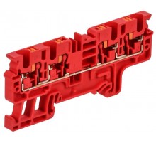 ARMAFIX Клемма пруж. Push In CP-MC 4 выв. 4мм2 красная  AF-CT22-00-4-K04-004  IEK