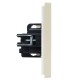 FORTE&PIANO Розетка с заземлением в/к 16А FP416 ваниль  FP-R11-16-K10  IEK