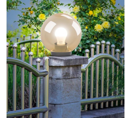 Светильник садово-парковый НТУ 01-60-253 , шар золотистый D=250 mm  Б0048057  ЭРА