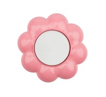 Выключатель одноклавишный HAPPY Цветок скрытой установки, белый/розовый  KR-78-0623  Kranz