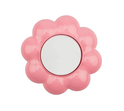 Выключатель одноклавишный HAPPY Цветок скрытой установки, белый/розовый  KR-78-0623  Kranz