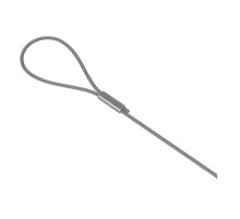 Трос оцинкованный с петлей и замком 6 м, толщ. 2,0 мм, Сендзимир цинк, 070406  ТРП-6-2,0-СЦ   Ostec