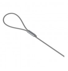 Трос оцинкованный с петлей и замком 9 м, толщ. 2,0 мм, Сендзимир цинк, 070409  ТРП-9-2,0-СЦ   Ostec