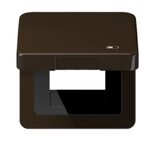 Рамка с подпружиненной крышкой для USB-механизмов, с центральной платой CD590KLUSBBR Jung