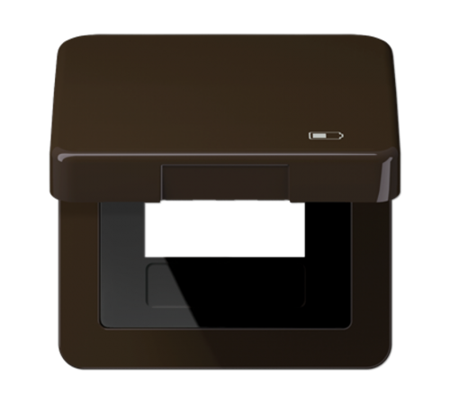 Рамка с подпружиненной крышкой для USB-механизмов, с центральной платой CD590KLUSBBR Jung