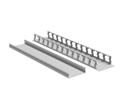 Кабельный органайзер с крышкой 2U, глубина 40 мм, для 19" IT-корпусов ДКС серии STI/CQE, RAL7035  R5CP1942HE  DKC