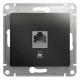 Glossa Антрацит Розетка компьютерная RJ45 кат.5E  GSL000781K  SE