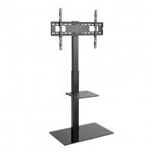 Напольная стойка с кронштейном для телевизора 37"-70" дюймов REXANT с дополнительной полкой для медиаоборудования серия Profi 38-0318  REXANT