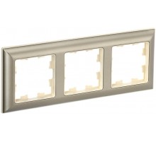 BRITE Рамка 3-ая РУ-3-Бр бежевый/шампань  BR-M32-12-3-K10  IEK