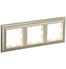 BRITE Рамка 3-ая РУ-3-Бр бежевый/шампань  BR-M32-12-3-K10  IEK