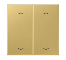 Клавиша для KNX кнопки, 2 группы, с символами "стрелки"; металл; латунь Classic  ME102PC  Jung