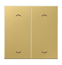 Клавиша для KNX кнопки, 2 группы, с символами "стрелки"; металл; латунь Classic  ME102PC  Jung