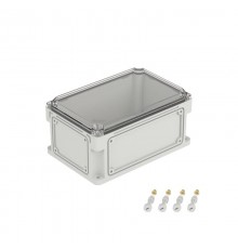 Корпус пластиковый RAM box IP67 300х200х146 мм (высота крышки 21) стенка с выбивными фланцами прозрачная крышка  532211  DKC