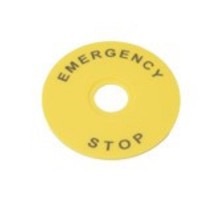 Маркировка для кнопки аварийного останова "Emergency Stop" D90  SBY8360  Systeme Electric