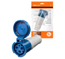 Розетка 233 переносная 2Р+РЕ 63А 220В IP54   SQ0603-0016  TDM