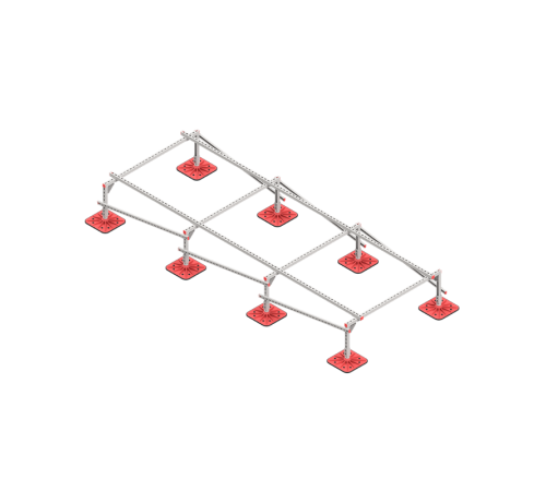 Опорная конструкция для установки оборудования TECHNORAPTOR FOOT 1500х4000 тип 1 HD  KM-TR-F-SSEI-1500-4000-1 HD  КМ - профиль