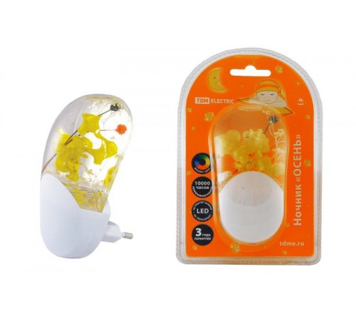 Ночник Осень 1В светодиодный с датчиком света  SQ0357-0003  TDM