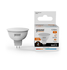 Лампа светодиодная   Elementary MR16 12V 7W 530lm 3000K GU5.3 LED 1/10/100  11517  Gauss