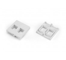 SIP2-2N-M45-45 Вставка 45x45 (аналог Mosaic) для 2х модулей формата Keystone Jack, ROHS, белая  247229  Hyperline