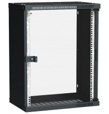 Шкаф LINEA WE 15U 550x350мм дверь стекло черный  LWE5-15U53-GF  ITK