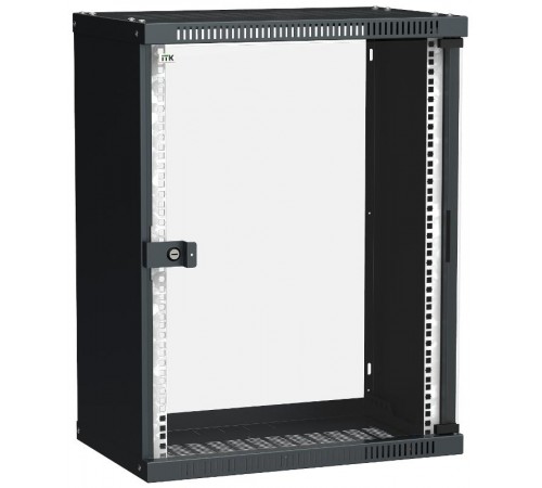 Шкаф LINEA WE 15U 550x350мм дверь стекло черный  LWE5-15U53-GF  ITK