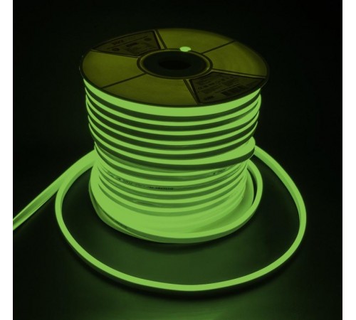 Лента светодиодная PFN-01 "НЕОН" 2835/120 GREEN(Зеленый) IP65 (катушка 50 м, цена за 1метр)  .5016460B  Jazzway