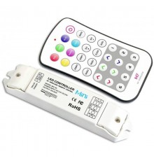 Контроллер для светодиодной ленты RGB 12-24 V IP20 135x30x20 мм c пультом, радиус 45 м (LTECH)  M7+M3-3A  VARTON