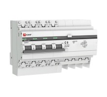 Выключатель автоматический дифференциального тока АД-4 4п 6А C 30мА тип AC (8 мод.) PROxima (электронный)  DA4-06-30-pro  EKF