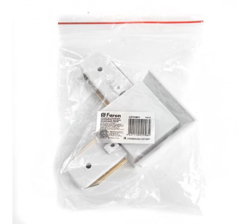 Коннектор для однофазного шинопровода LD1001 угловой белый  10315  FERON