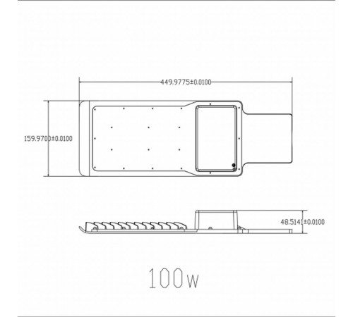 Светильник светодиодный консольный уличный ДКУ SPP-503-0-50K-080  80Вт 8000лм 5000К КСС "Ш-с" DOB-SMD 48мм (10/120)  Б0043668  ЭРА
