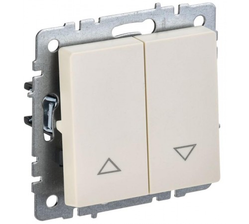 BRITE Выключатель жалюзи 10А ВС10-1-5-БрКр бежевый   BR-V15-0-10-K10  IEK